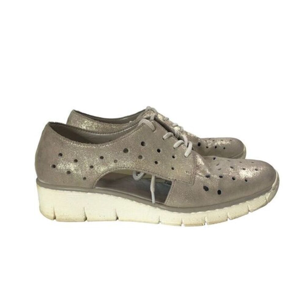 Rieker Antistress  Women's Sneakers Size 41  US 9.5 Metallic‎ Leather
